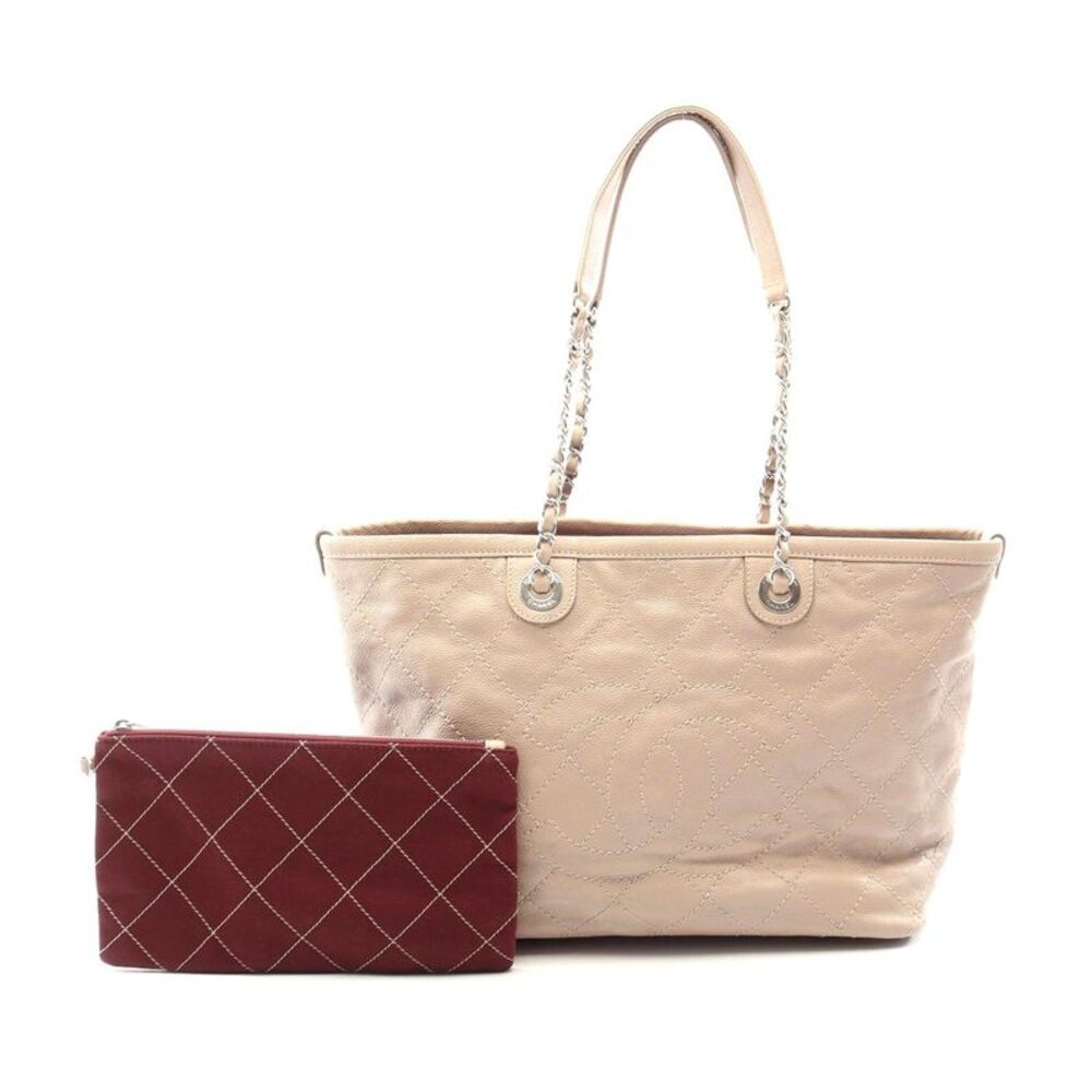 Chanel Wild Stitch Caviar Tote Bag